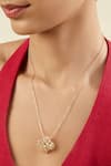 Buy_Isharya_Gold Plated 18kt Coroa Pendant Necklace _Online_at_Aza_Fashions