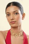 Buy_Isharya_Gold Plated 18kt Mare Statement Necklace _at_Aza_Fashions