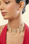 Isharya_Gold Plated 18kt Mare Statement Necklace _Online_at_Aza_Fashions