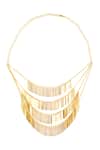 Shop Isharya Gold Plated 18kt Majestade Layered Necklace at Aza Fashions Shop_Isharya_Gold Plated 18kt Majestade Layered Necklace _at_Aza_Fashions