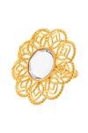 Shop_Isharya_Gold Plated Mirrors 18kt Mosteiro Statement Ring _at_Aza_Fashions