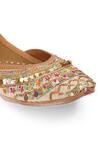 NR By Nidhi Rathi_Beige Embroidered And Sequin Jutti _at_Aza_Fashions