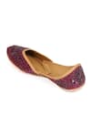 Buy_NR By Nidhi Rathi_Purple Sequins And Beads Embellished Jutti _Online_at_Aza_Fashions