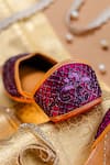 Buy_NR By Nidhi Rathi_Purple Sequins And Beads Embellished Jutti 