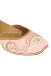 NR By Nidhi Rathi_Pink Embroidered And Beaded Juttie _at_Aza_Fashions