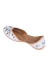 Buy_NR By Nidhi Rathi_Gray Floral Embroidered And Sequin Jutti _Online_at_Aza_Fashions