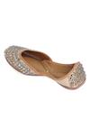 Shop_NR By Nidhi Rathi_Gold Embellished Sequin And Crystal Jutti _Online_at_Aza_Fashions