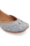 NR By Nidhi Rathi_Gray Embroidered And Embellished Jutti _at_Aza_Fashions