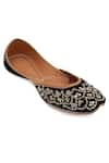 Shop_NR By Nidhi Rathi_Black Embellished Sequin And Pearl Jutti _Online_at_Aza_Fashions