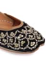NR By Nidhi Rathi_Black Embellished Sequin And Pearl Jutti _at_Aza_Fashions