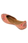 Shop_NR By Nidhi Rathi_Peach Sequins And Beads Embroidered Juttis _Online_at_Aza_Fashions