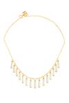 Shop_Isharya_Gold Plated 18kt Ecos Mirror Necklace _at_Aza_Fashions