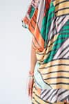 Shop_Beachbum_Multi Color Viscose, Shantoon V-neck Geometric Print Top And Pant Set _Online_at_Aza_Fashions
