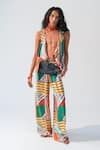 Beachbum_Multi Color Viscose Geometric Print Santoon Vest And Pant Set _Online_at_Aza_Fashions