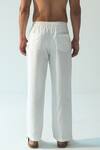 Beachbum_White Cotton, Linen Drawstring Pant _Online_at_Aza_Fashions