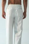 Buy_Beachbum_White Cotton, Linen Drawstring Pant _Online_at_Aza_Fashions