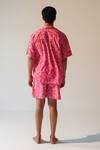 Shop_Beachbum_Fuchsia Cotton Tropical Print Shirt And Shorts Set _at_Aza_Fashions