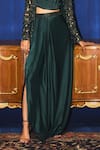 Mani Bhatia Emerald Green Organza, Satin Sequins, Gaby Embellished Jacket And Skirt Set Online at Aza Fashions Mani Bhatia_Emerald Green Organza, Satin Sequins, Gaby Embellished Jacket And Skirt Set _Online_at_Aza_Fashions