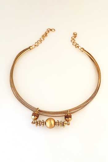 Buy_Suhani Pittie_Gold Plated Mihira Statement Choker Necklace _at_Aza_Fashions