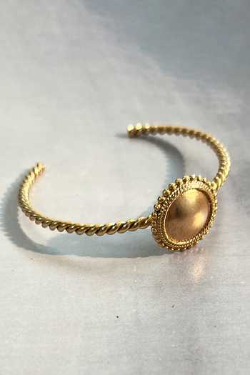 Shop_Suhani Pittie_Gold Plated Surya Cuff Bracelet _at_Aza_Fashions
