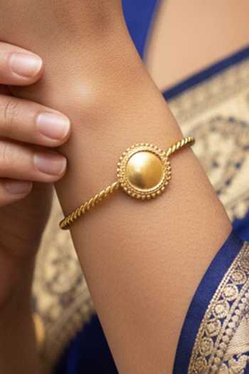Buy_Suhani Pittie_Gold Plated Surya Cuff Bracelet _at_Aza_Fashions