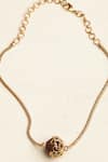 Shop_Suhani Pittie_Gold Plated Rudraksha Centre Choker Necklace _at_Aza_Fashions