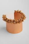 Shop_Suhani Pittie_Gold Plated Beads Ghungroo Embellished Minute Cuff _at_Aza_Fashions