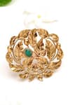 Buy_Suhani Pittie_Gold Plated Crystals Green Rose Vine Ring _at_Aza_Fashions