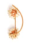 Suhani Pittie_Gold Plated Pearls Bunch Ear Clips _Online_at_Aza_Fashions