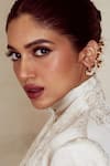 Suhani Pittie Gold Plated Pearls Bunch Ear Cuffs at Aza Fashions Suhani Pittie_Gold Plated Pearls Bunch Ear Cuffs _at_Aza_Fashions