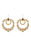 Shop_Suhani Pittie_Gold Plated Crystals Round Drop Bali Earrings _at_Aza_Fashions