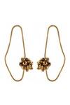 Shop_Suhani Pittie_Gold Plated Ghungroo Kanuti Earrings _at_Aza_Fashions