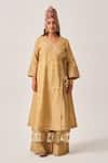 Buy Wabi Sabi By Anshum-Ritesh Beige Chanderi Embroidery, Golden Bloom Angrakha Anarkali, Pant And Dupatta Set Online at Aza Fashions Buy_Wabi Sabi By Anshum-Ritesh_Beige Chanderi Embroidery, Golden Bloom Angrakha Anarkali, Pant And Dupatta Set _Online_at_Aza_Fashions