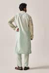Shop_Wabi Sabi By Anshum-Ritesh_Aqua Chanderi Embroidery Bageecha Kurta And Pyjama _at_Aza_Fashions