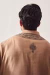 Wabi Sabi By Anshum-Ritesh_Brown Chanderi Embroidery Mandala Kurta And Pyjama _Online_at_Aza_Fashions