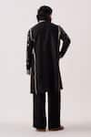 Shop_Wabi Sabi By Anshum-Ritesh_Black Chanderi Embroidery Garden Tapestry Phiran Kurta And Pant _at_Aza_Fashions