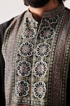 Buy_Wabi Sabi By Anshum-Ritesh_Black Chanderi Embroidery Garden Tapestry Phiran Kurta And Pant 
