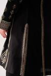 Shop_Wabi Sabi By Anshum-Ritesh_Black Chanderi Embroidery Garden Tapestry Phiran Kurta And Pant 