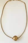 Buy_Suhani Pittie_Gold Plated Ojas Engrqaved Ball Necklace _at_Aza_Fashions