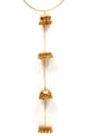 Buy_Suhani Pittie_Gold Plated Wire Hassle Long Chain And Jhumka Ghungroo Necklace _at_Aza_Fashions