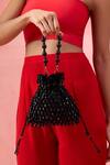 Buy_The Purple Sack_Black Beads, Sequins Beaded Embellished Potli Bag 