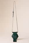 Buy_Ampm_Green Fringe, Cut Work Zimri Brogue Pattern Bag _at_Aza_Fashions