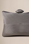 Buy_Ampm_Silver Reis Cord Work Clutch _Online_at_Aza_Fashions