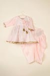 Buy Darleen Kids Couture Pink Silk Sequins, Gota Patti, Tassels Meher Embroidered Kurta With Dhoti Pant at Aza Fashions Buy_Darleen Kids Couture_Pink Silk Sequins, Gota Patti, Tassels Meher Embroidered Kurta With Dhoti Pant _at_Aza_Fashions