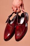 Buy_Dmodot_Burgundy Pesha Borgogno High Shine Leather Shoes _Online_at_Aza_Fashions