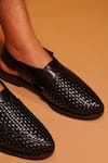 Dmodot_Black Pesha Nera Full-grain Leather Shoes _Online_at_Aza_Fashions
