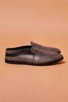 Dmodot_Gray Hoffler Grego Full Grain Crust Leather Mules _Online_at_Aza_Fashions