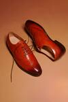 Shop_Dmodot_Brown Tannino Bruno Leather Brogue Derby Shoes _at_Aza_Fashions