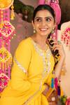 Buy_Panchhi By Kanupriya Tibrewala_Yellow Crepe, Crinkle, Silk, Chiffon Embroidery, Dil Ki Rani Sharara Set _Online_at_Aza_Fashions