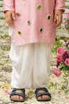 Panchhi By Kanupriya Tibrewala_Pink Silk, Modal, Satin Mirrors Gulab Bagh Kurta And Dhoti Pant Set _Online_at_Aza_Fashions